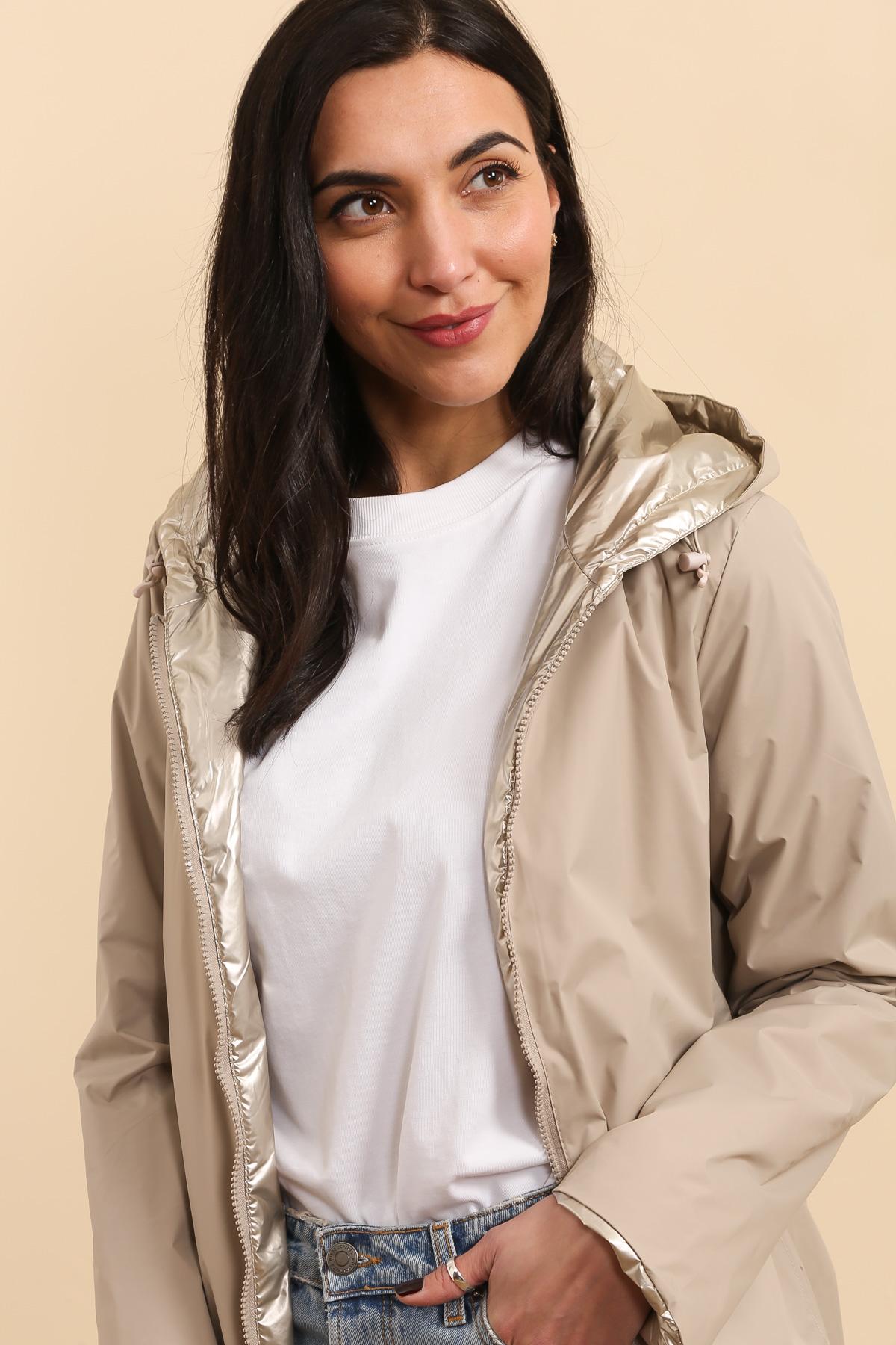 parka légère femme #couleur_beige