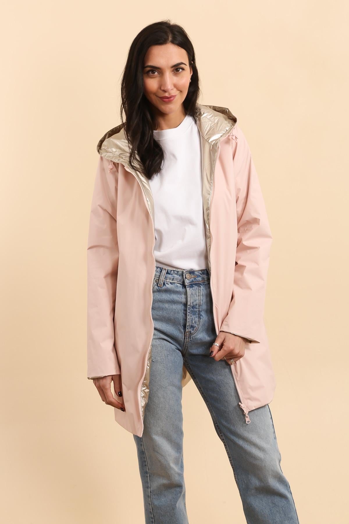 parka légère femme #couleur_rose-nude