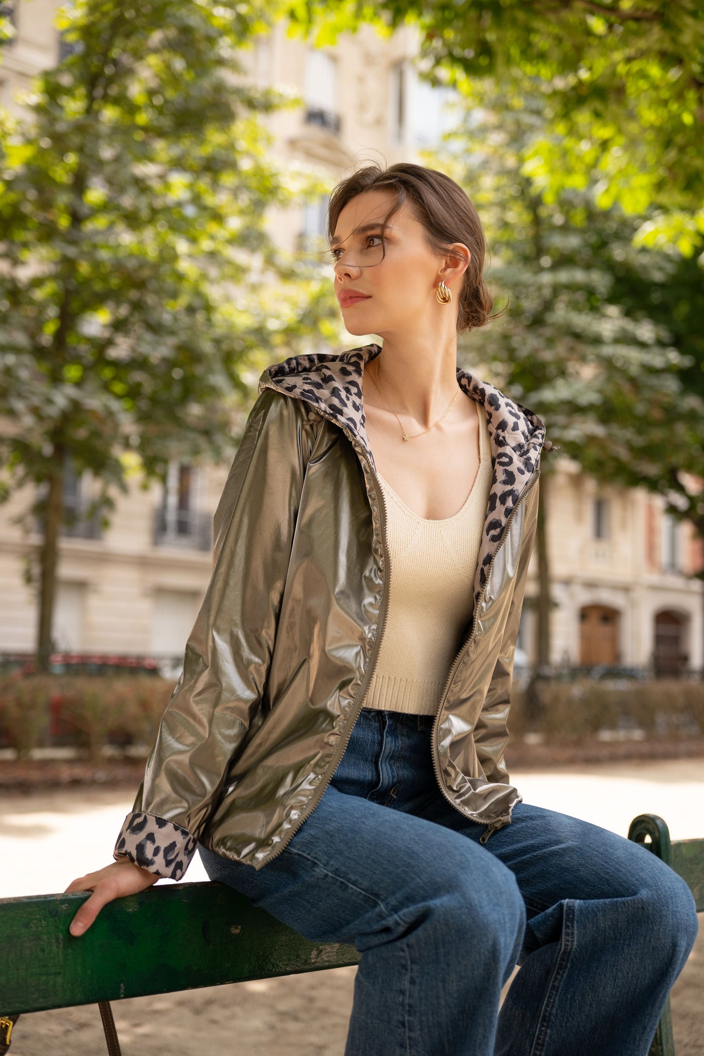 veste mi saison femme #couleur_bronze