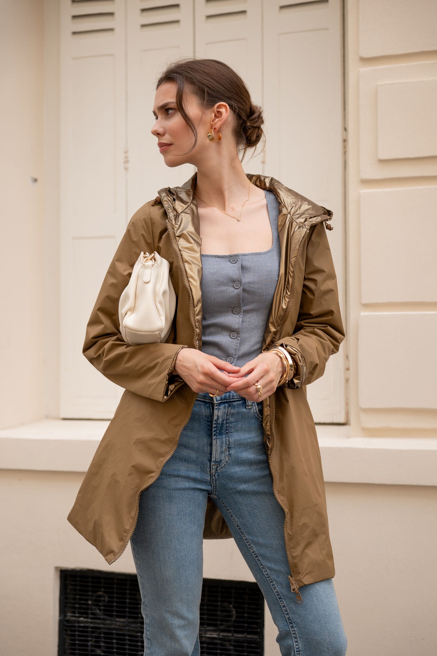 parka légère femme #couleur_camel