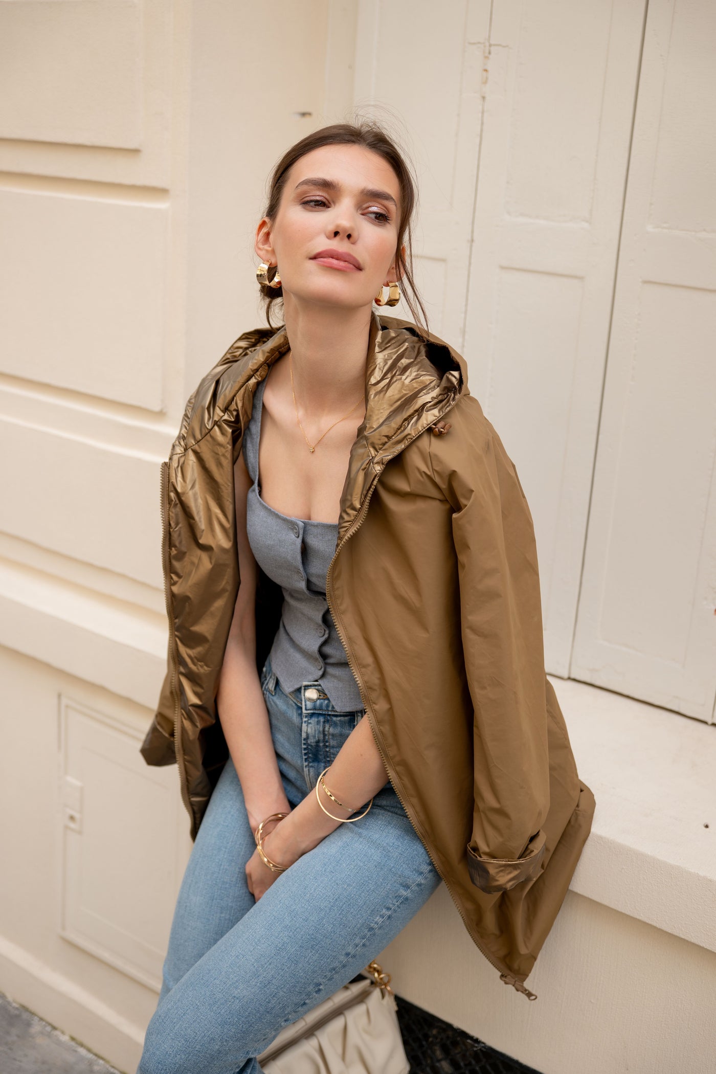 parka légère femme #couleur_camel